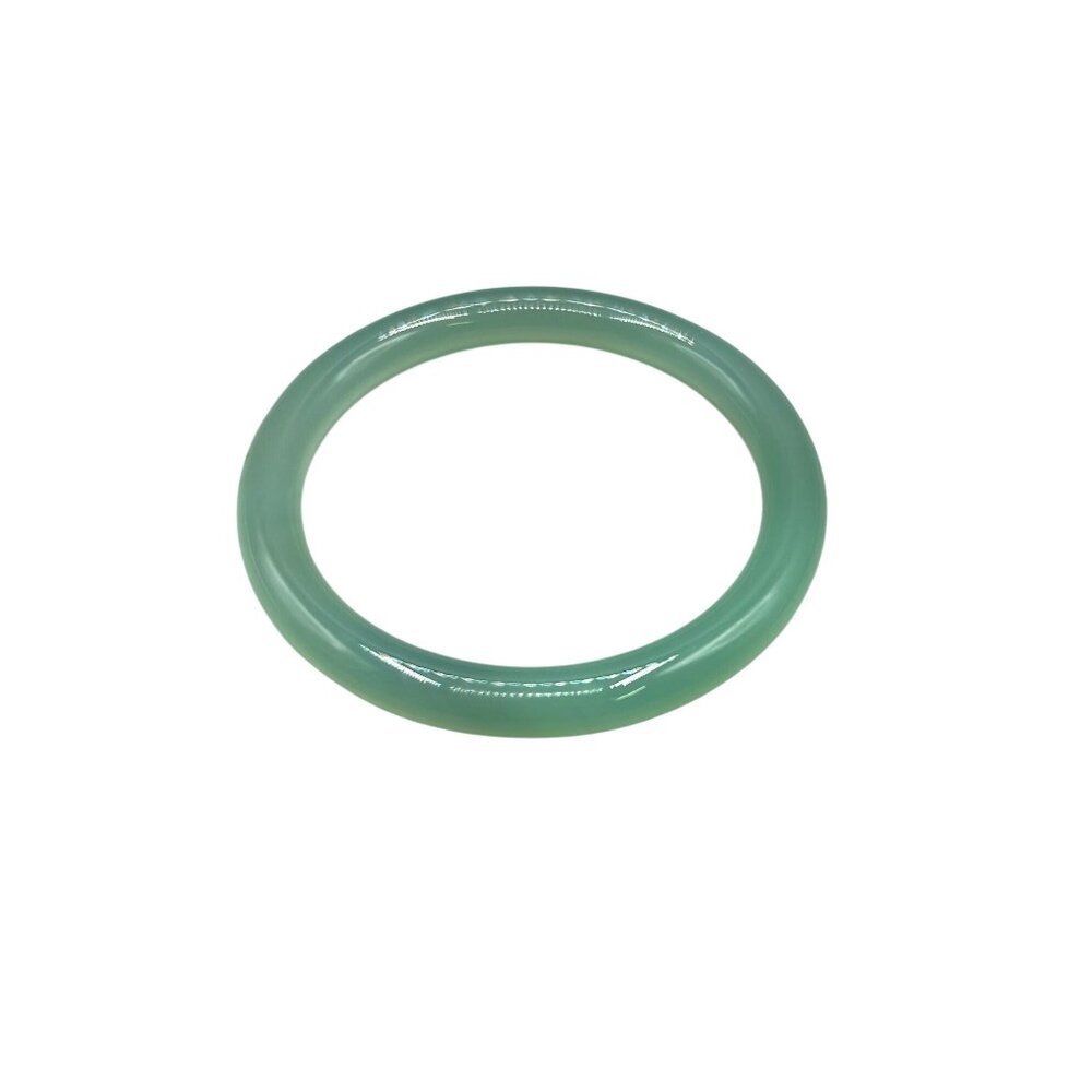 Vintage Green Glass Bangle Bracelet Small 2.25" Opening Diameter